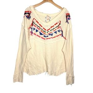 Free People Lightweight Boho Raw Hem Sweater Women’s Sz S